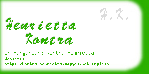 henrietta kontra business card